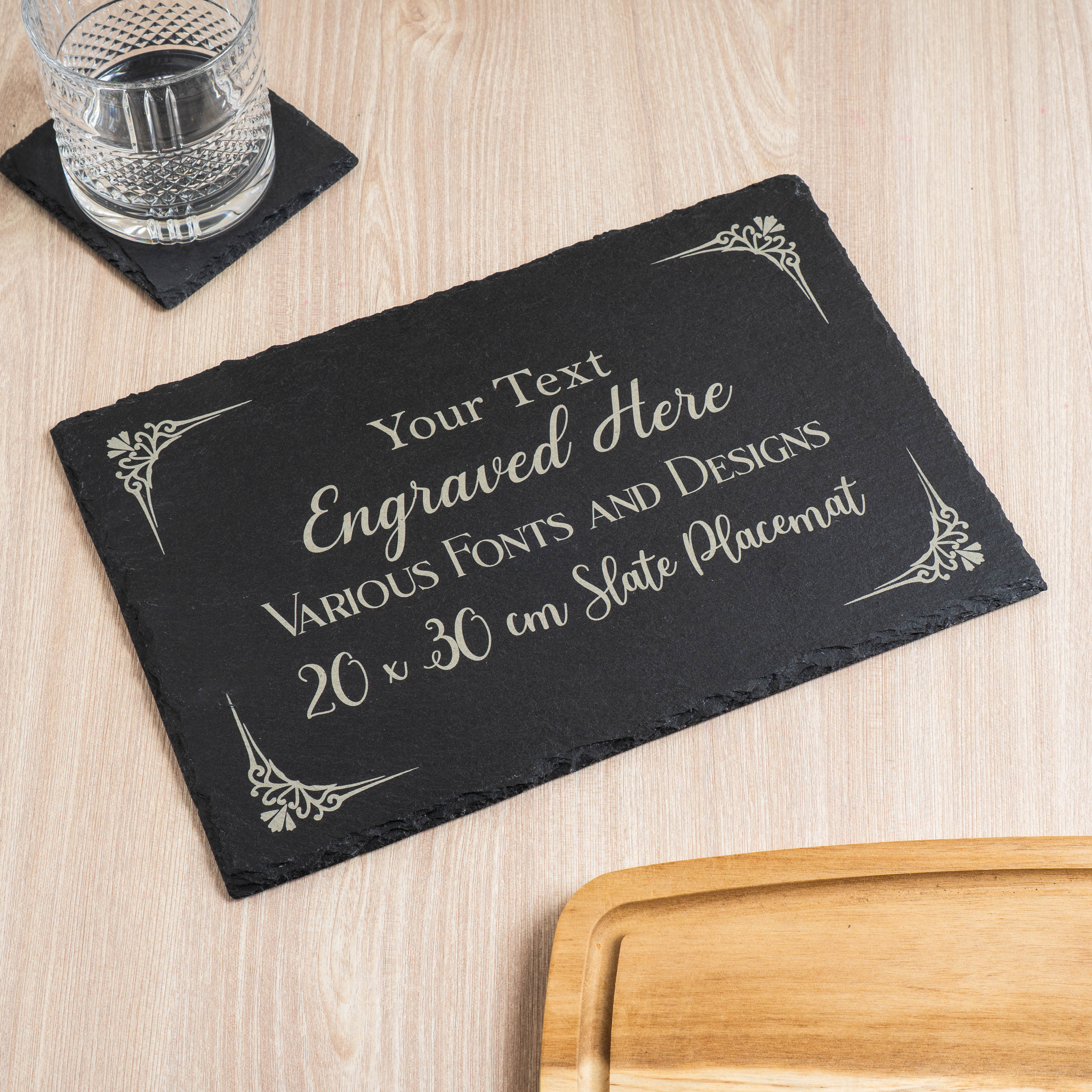 Personalised Engraved Slate Placemat