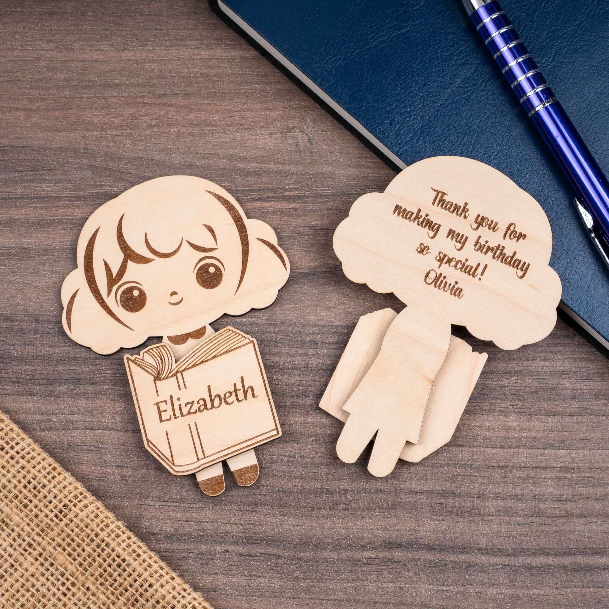 Wooden "Little Reader" Ornament