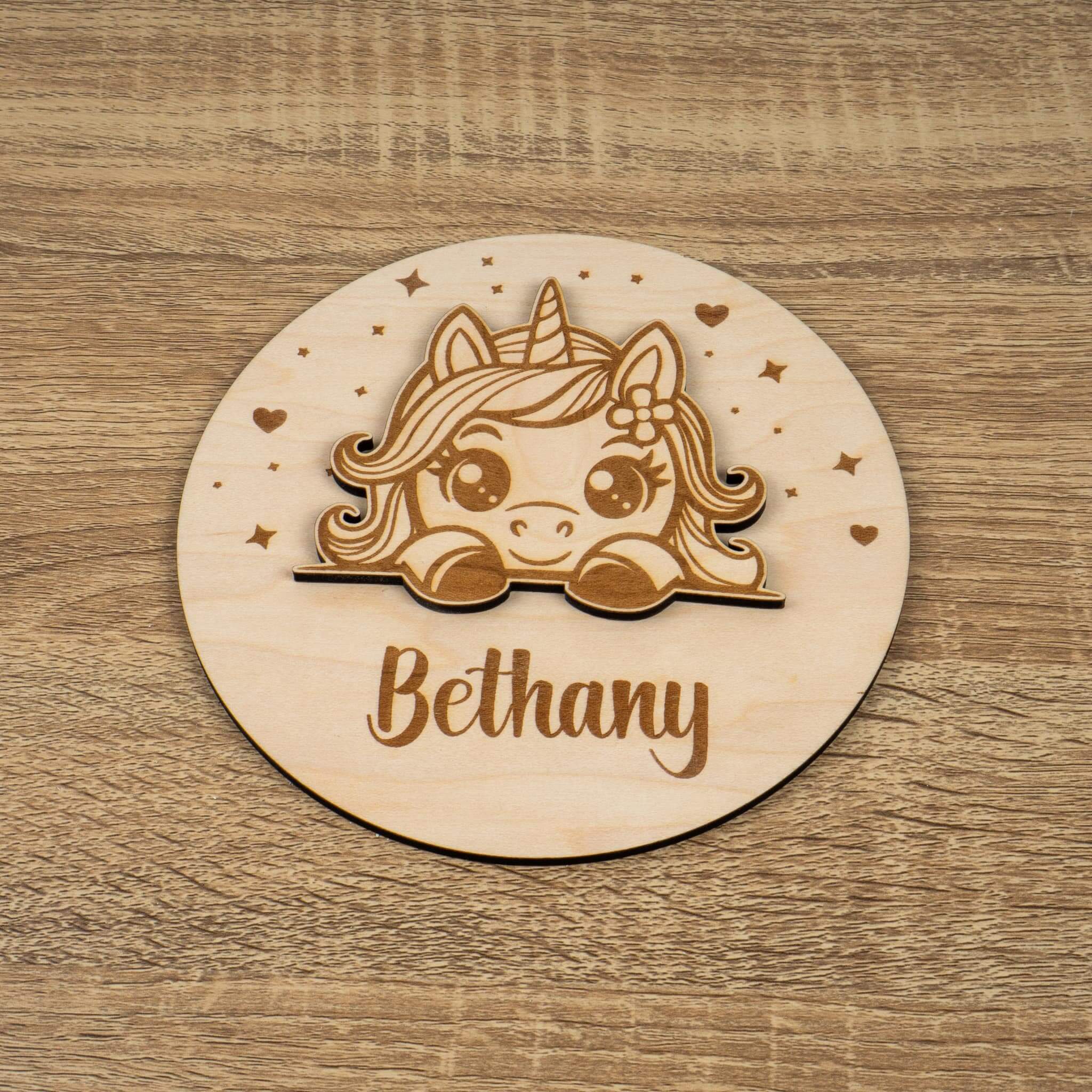 Unicorn Name Plaque & Photo Prop