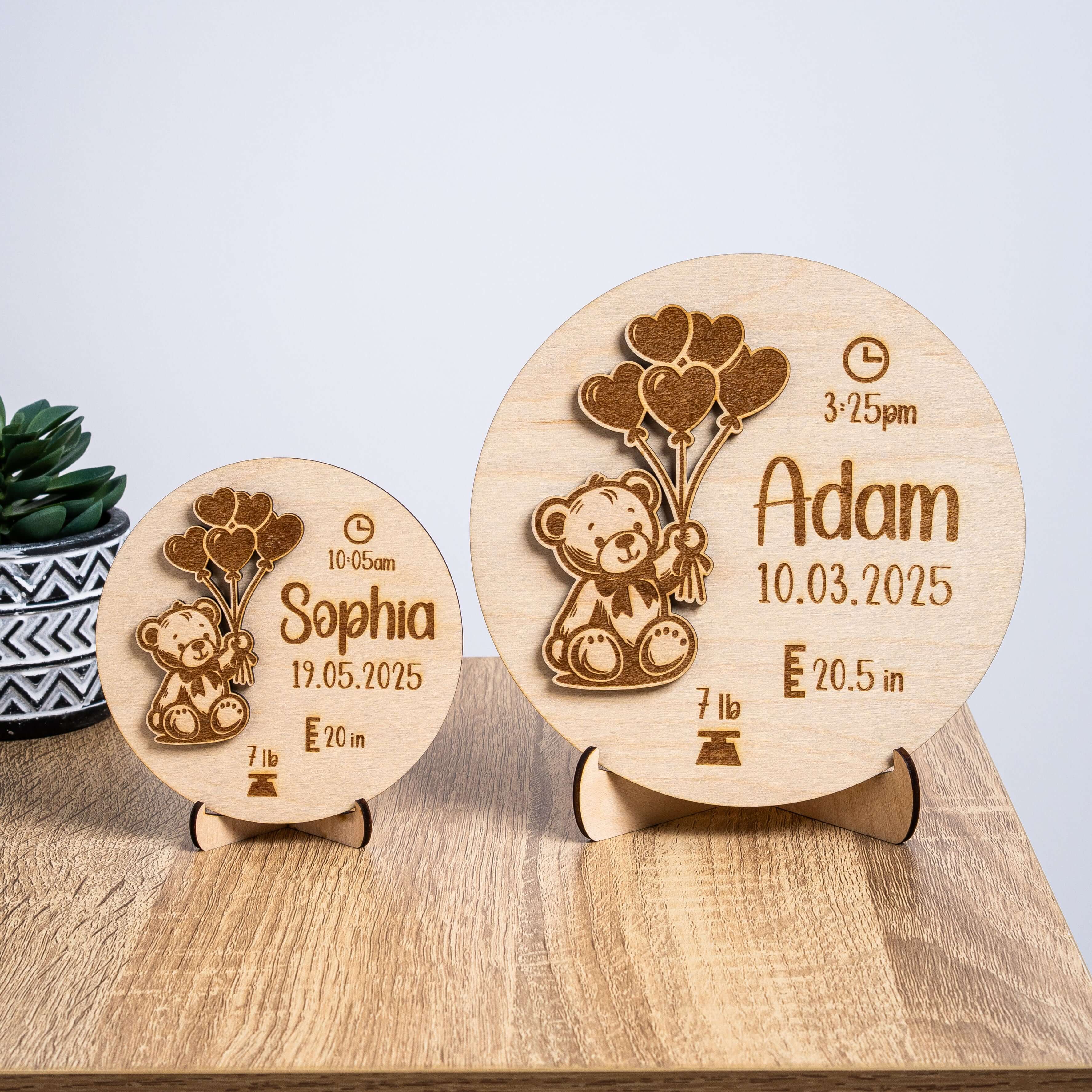 Baby Announcement Sign - Teddy