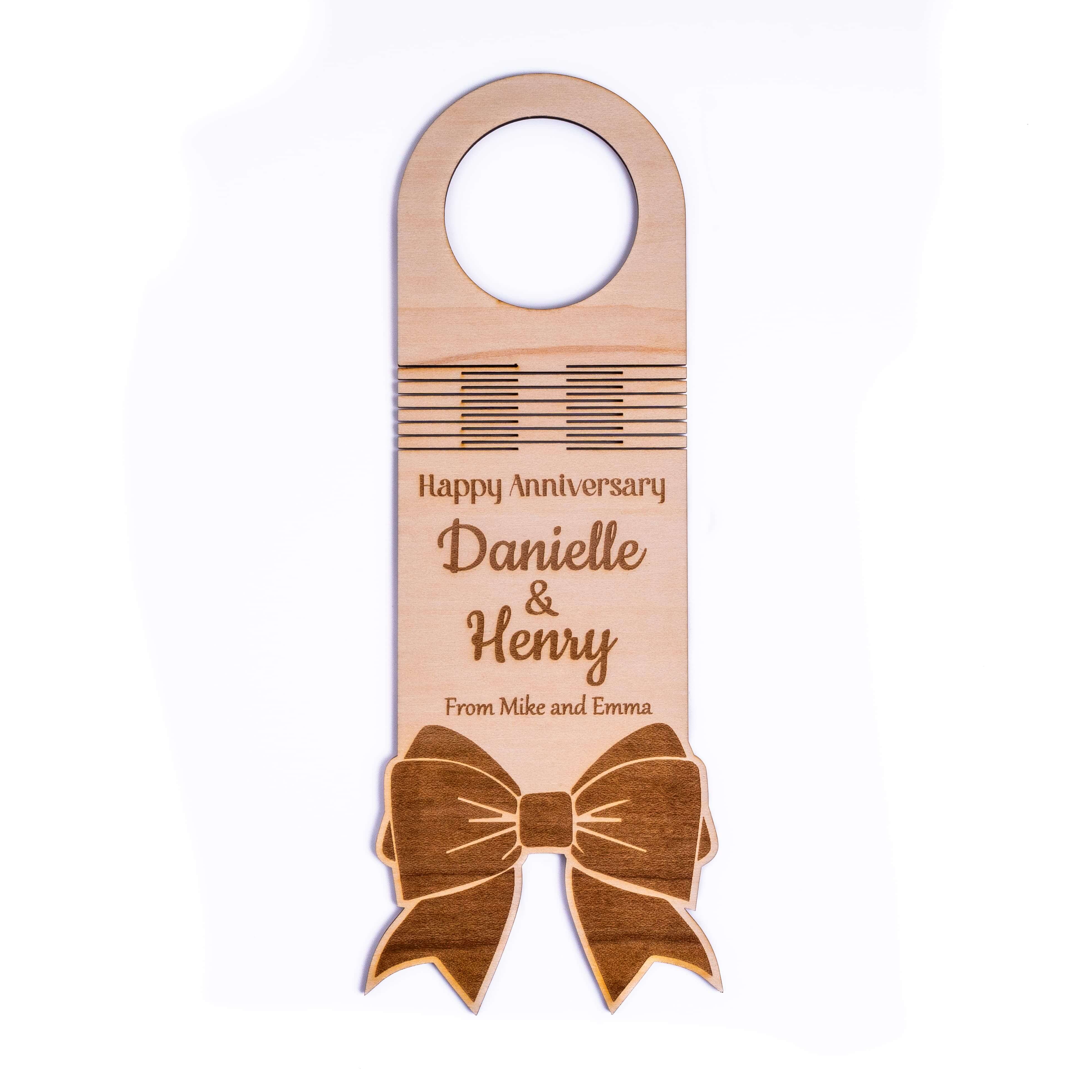 Personalised Wooden Wine Bottle Tag