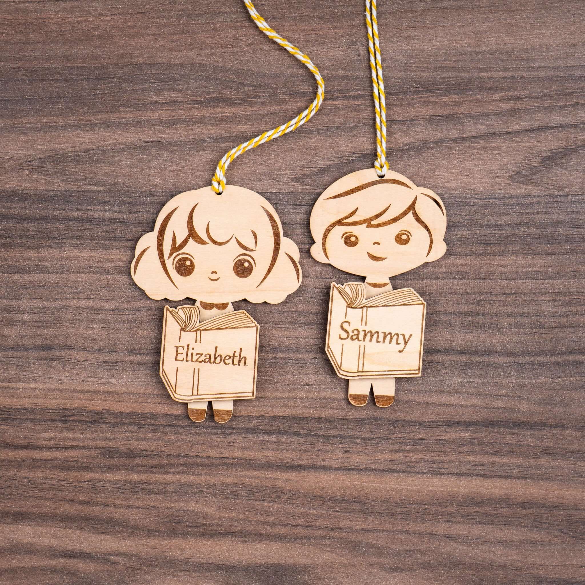 Wooden "Little Reader" Ornament