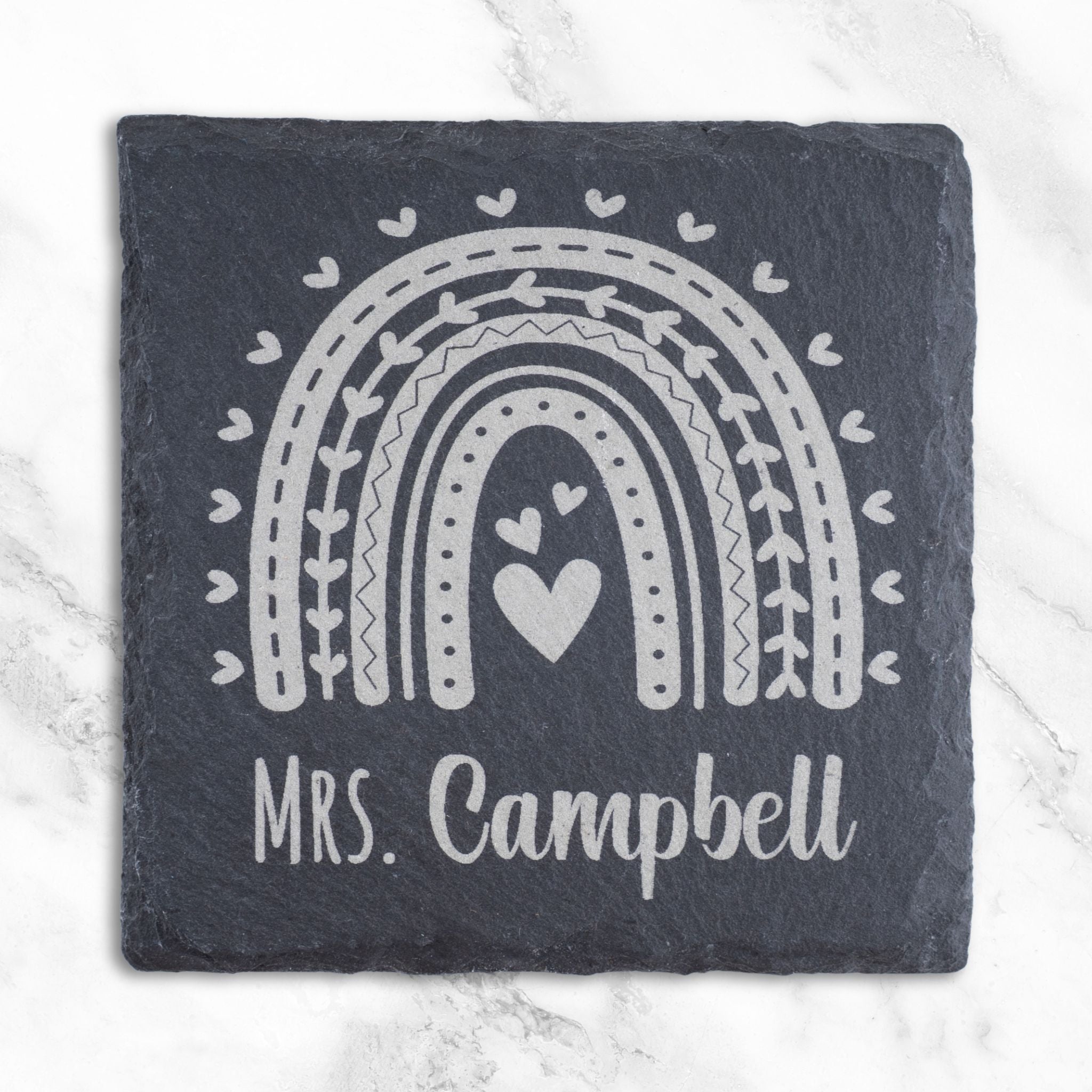 Personalised Teacher Slate Coaster