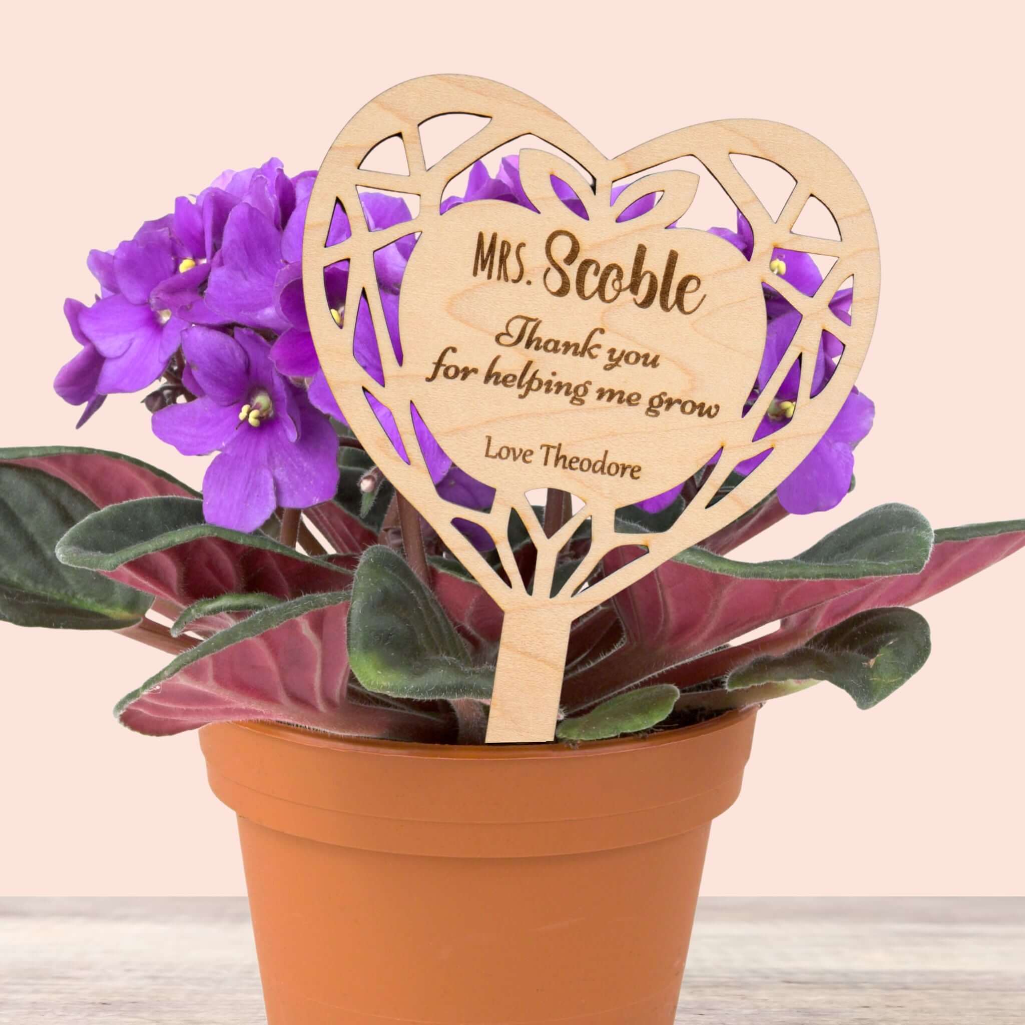 Personalised Flower Pot Sign - Unique Teacher Gift! – JoyForge